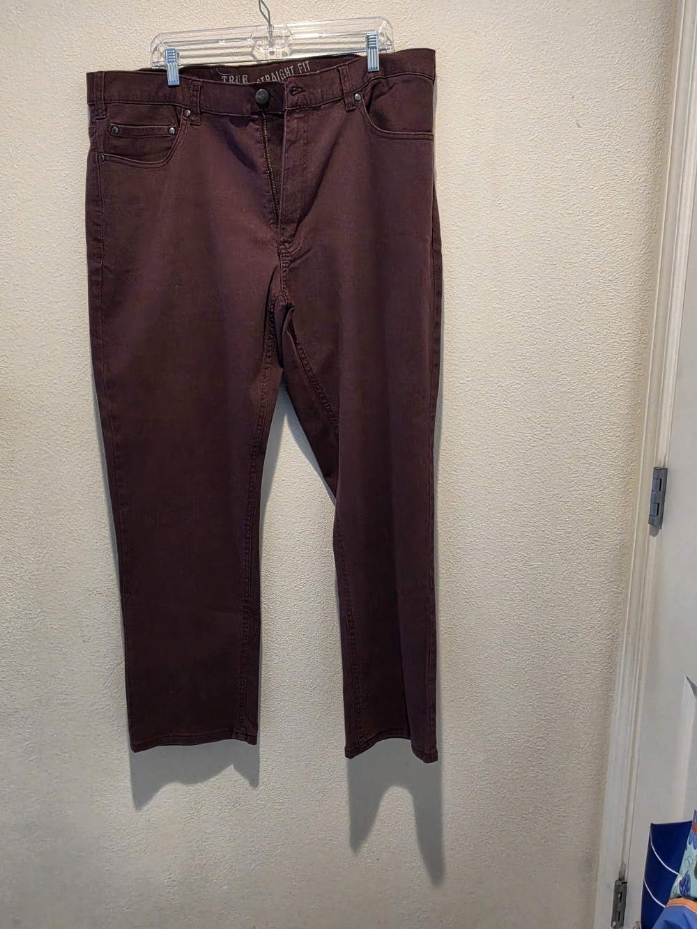 True Nation Big Men's Relaxed Straight Fit Jeans in Brown